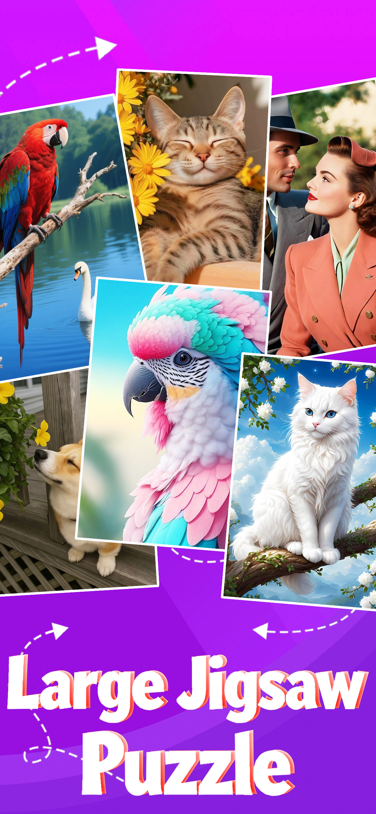 Jigblock Puzzles collection of colorful animal pictures